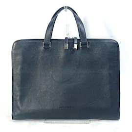 Christian Dior-Dior Homme Black Leather Briefcase-Black