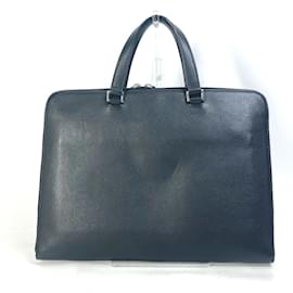 Christian Dior-Dior Homme Black Leather Briefcase-Black