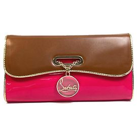 Pochette en cuir marron Christian Louboutin Marron
