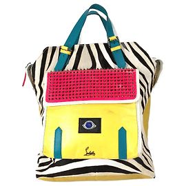 Borsa EYE con borchie zebra e strass Christian Louboutin Altro
