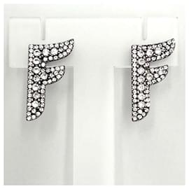 Fendi-Fendi Women's Stud Earrings with F Logo-Other