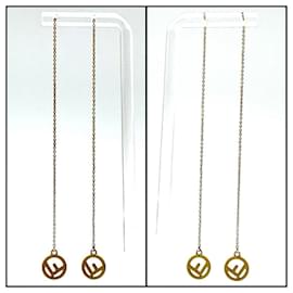 Fendi-Fendi Women's Chain Drop Earrings-Yellow