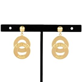 Céline-Celine Double Circle Earrings in 18K Yellow Gold-Other