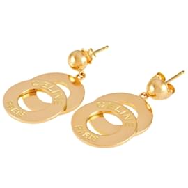 Céline-Celine Double Circle Earrings in 18K Yellow Gold-Other