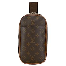 Louis Vuitton-Louis Vuitton Monogram Pochette Ganju Body Bag-Brown