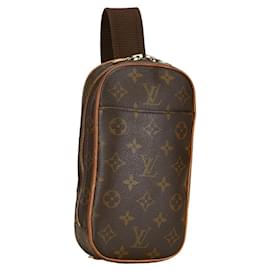 Louis Vuitton-Louis Vuitton Monogram Pochette Ganju Body Bag-Brown