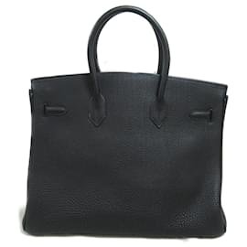 Hermès-Sac à main Hermès Birkin 35 noir-Noir