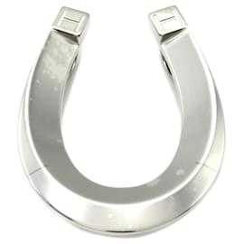 Hermès-Hermes Horseshoe Money Clip-Silvery