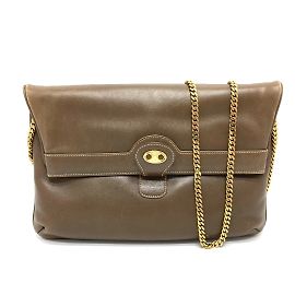 Céline Borsa a spalla in pelle marrone Celine Marrone