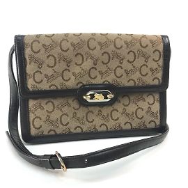 Céline Borsa a spalla con logo Celine Carriage Hardware Marrone