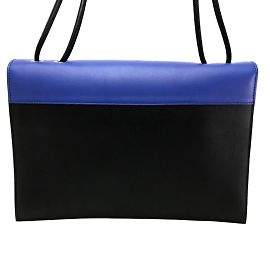 Céline Celine blaue Leder-Clutch Blau