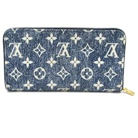 Louis Vuitton-Louis Vuitton Navy Denim Bi-Fold Wallet-Navy blue