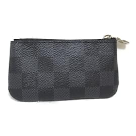 Louis Vuitton-Louis Vuitton Black Damier Graphite Coin Purse-Black