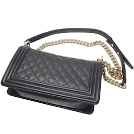 Chanel-Chanel Chain Shoulder Boy Bag-Black