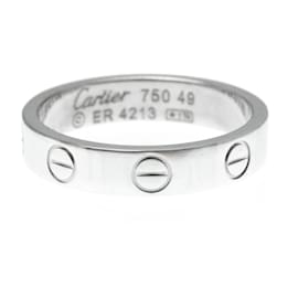 Cartier-Anillo Mini Love Cartier en Oro Blanco-Plata