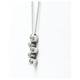 Tiffany & Co-Tiffany Bubble Necklace in Platinum 950 with Diamond-Silvery