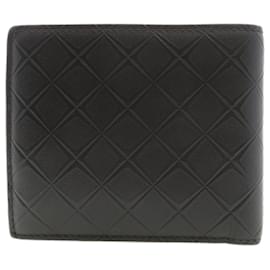 Bottega Veneta-Bottega Veneta Intrecciato Pattern Bi-fold Wallet-Black