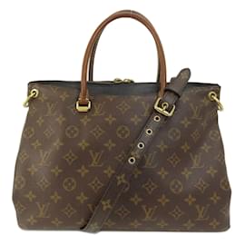 Louis Vuitton-Louis Vuitton Pallas MM Monogram Handbag-Brown,Monogram