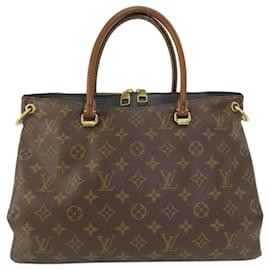 Louis Vuitton-Louis Vuitton Pallas MM Monogram Handbag-Brown,Monogram