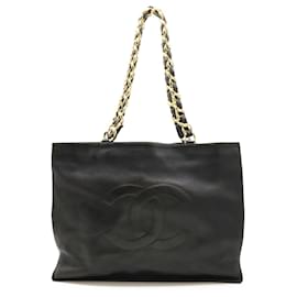 Chanel-Bolsa Tote Chanel Coco Mark Chain-Preto