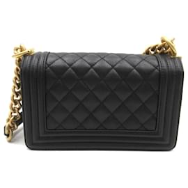 Chanel-Bolsa de ombro Chanel Boy com corrente Chanel-Preto