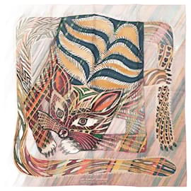 Hermès-Hermès Carre 90 Le Chat Lenço-Multicor