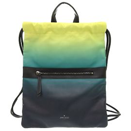 Mochila de couro com cordão Jimmy Choo Verde Amarelo