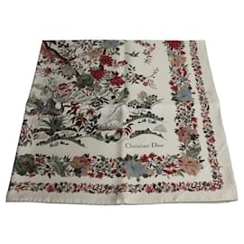 Christian Dior-Christian Dior CARRE SPECIAL JARDIN D'HIVER 90 Scarf-Multiple colors