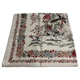 Christian Dior-Christian Dior CARRE SPECIAL JARDIN D'HIVER 90 Scarf-Multiple colors