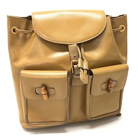 Gucci Beige Leather Backpack Beige