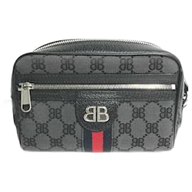 Gucci-Gucci 680128 Balenciaga Collaboration Shoulder Bag-Black