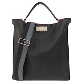 Fendi-Fendi Black Calfskin Tote Bag-Black
