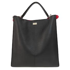 Fendi-Fendi Black Calfskin Tote Bag-Black