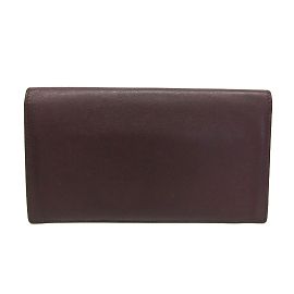Hermès Cartera de cuero para hombres Hermes Citizen Twill Long en seda Burdeos