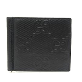 Gucci-Gucci GG Embossed Bi-fold Wallet 676656-Black