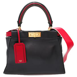 Fendi-Fendi Peekaboo Defender Shoulder Bag-Black