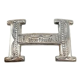 Hermès-Hermes Constance Touareg Silver Belt Buckle-Other