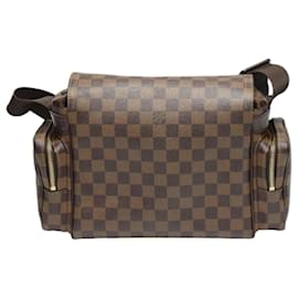 Louis Vuitton-Louis Vuitton Damier Reporter Melville Shoulder Bag-Brown,Damier ebene