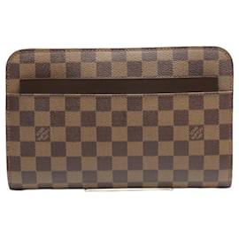 Louis Vuitton-Louis Vuitton Damier Canvas Clutch Bag-Brown,Damier ebene