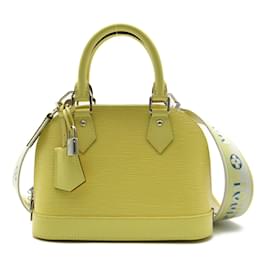 Louis Vuitton-Sac à épaule Alma BB jaune Louis Vuitton-Jaune