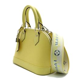 Louis Vuitton-Sac à épaule Alma BB jaune Louis Vuitton-Jaune