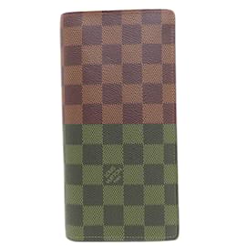 Louis Vuitton-Louis Vuitton N60017 Portefeuille Brazza Long Wallet-Damier ebene