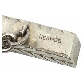 Hermès-Hermes Silver Brass Cufflinks for Men-Silvery