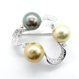 Tasaki-TASAKI Platinum Pearl Diamond Brooch-Other