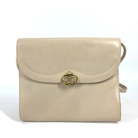 Céline Bolsa de ombro de couro bege Celine Bege