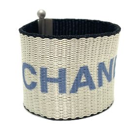 Bracciale in tessuto blu vintage Chanel Blu