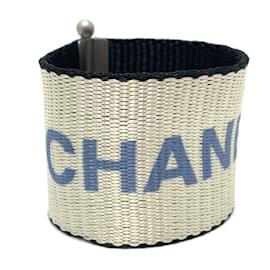 Chanel-Chanel Vintage Blue Cloth Bracelet-Blue