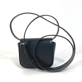 Céline-Bolso de Hombro Micro de Cuero Negro Celine-Negro