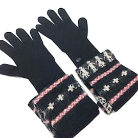 Chanel-Chanel P46940 Long Gloves-Navy blue