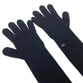 Chanel-Chanel P46940 Long Gloves-Navy blue